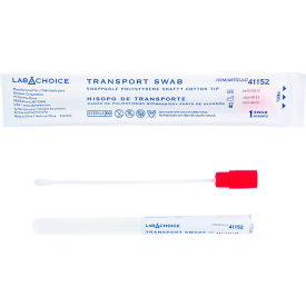 LabChoice Transport Swab, Snappable Shaft, Cotton Tip, Sterile view 2