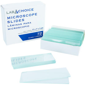 LabChoice Microscope Slides, Corner Grounded, Clear view 2