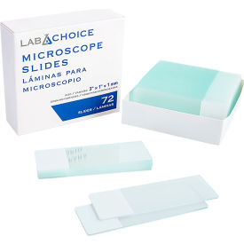 LabChoice Microscope Slides, Corner Grounded, Frosted White view 2