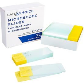 LabChoice Microscope Slides, Corner Grounded, Frosted Yellow view 2