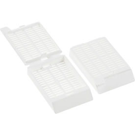 LabChoice Histology Embedding Cassette with Attached Lid, Taped, White view 2