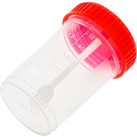 LabChoice Stool Specimen Container with Spoon, 60 ml Capacity view 2