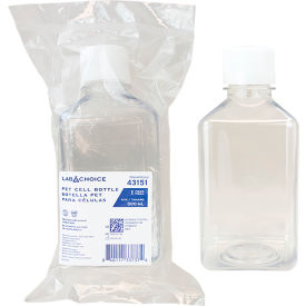 LabChoice PET Cell Bottle, 500ml Capacity, White view 2