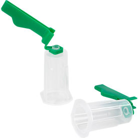LabChoice Safety Tube Holder, Safety Cover, Clear/Green view 2