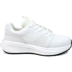 Xena Workwear Womens Safety Athletic Work Shoes Composite Toe Size 6.5 M White/Gold 