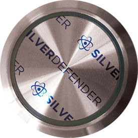 SILVER DEFENDER CORP DC-001-ER-100 Silver Defender Antimicrobial Film For Round Elevator Buttons, 5"H x 4"W Clear 100/Pack image.