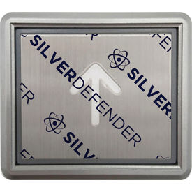 SILVER DEFENDER CORP DC-001-ES-100 Silver Defender Antimicrobial Film For Square Elevator Buttons, 5"H x 4"W Clear 100/Pack image.