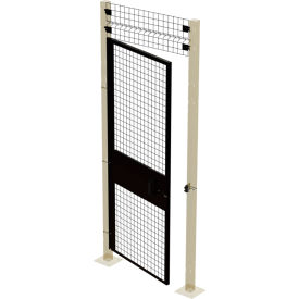 Husky Rack & Wire Velox Machine Guard Door 3'W x 6' 6"H w/1ft Transom HLSO Black