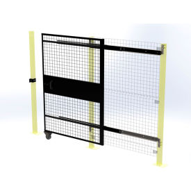 Husky Rack & WireVeloxMachine Guard Tunnel Door Single 5'W x 5' 6"H Slide Right to Open Black