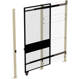 Husky Rack & WireVelox Machine GuardTunnel Door Single 5'W x 7' 6"H Slide Right to Open Black