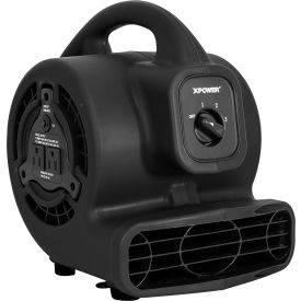 Mini Mighty Air Mover, Utility Fan, Blower with Built-in Power Outlets, 1/8 HP, 600 CFM view 2