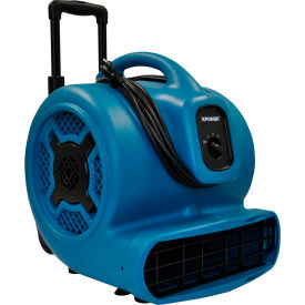 Xpower Manufacure, Inc X-830H XPOWER Stackable Air Mover With Telescopic Handle & Wheels, 3 Speed, 1 HP, 3600 CFM image.
