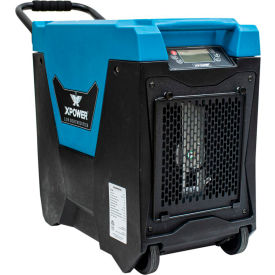 XPower® Commercial Dehumidifier w/Pump Hose Handle & Wheels 115V 145 Pints Blue 