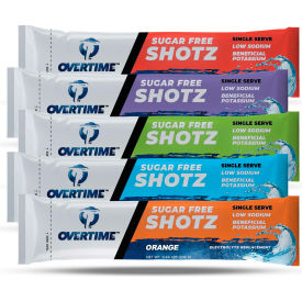 PROLINE PRODUCTS INC 55-SINGLESERVE Overtime Sugar-Free Electrolyte Replacement. Single Serve Shotz for 16.9 fl oz Bottle, 80/Case image.