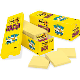3m 62210SSCY Canary Yellow Super Sticky Notes, 2 x 2, Ten 90-Sheet Pads/Pack image.