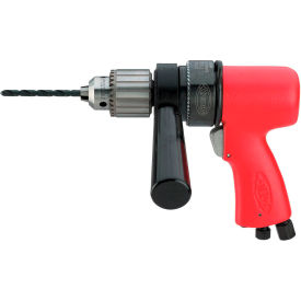 Non-Reversing Pistol Grip Air Drill, Keyed Chuck, 1/2" Chuck, 360 RPM view 2