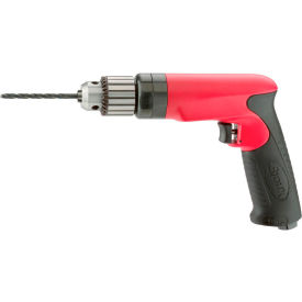Non-Reversing Pistol Grip Air Drill, Keyed Chuck, 1/2" Chuck, 1600 RPM view 2
