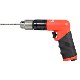 0.4 HP Non-Reversing Pistol Grip Air Drill, Keyed Chuck, 1/4" Chuck, 800 RPM view 2