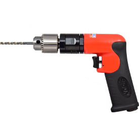 Non-Reversing Pistol Grip Air Drill, Keyed Chuck, 1/4" Chuck, 700 RPM view 2
