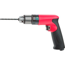Non-Reversing Pistol Grip Air Drill, Keyed Chuck, 3/8" Chuck, 2600 RPM view 2