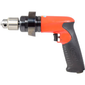 Non-Reversing Pistol Grip Air Drill, Keyed Chuck, 1/4" Chuck, 300 RPM view 2