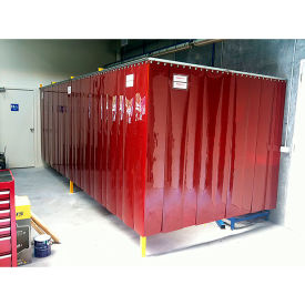 Clearway Doors STSR0808U5096072 PVC Strip Door Kit, Welding Strip 50% Overlap Bolt-On Hardware, 6L x 8"W, Red image.