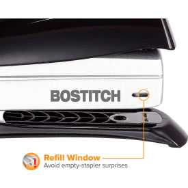 Paper Pro Inspire Spring-Powered Desktop Stapler, 20-Sheet Capacity, Black/Silver