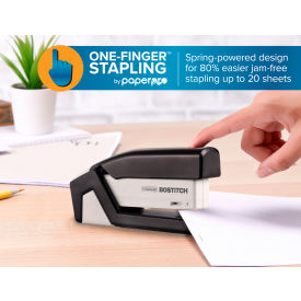 Paper Pro InJoy Spring-Powered Antimicrobial Compact Stapler, 20-Sheet Cap., Assorted Paper Pro InJoy Spring-Powered Antimicrobial Compact Stapler, 20-Sheet Cap., Assorted