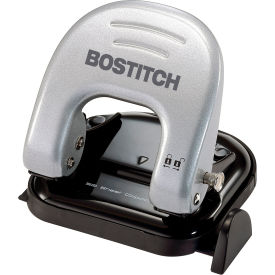 Office EZ Squeeze 2-Hole Punch, 20 Sheets Capacity, Silver/Black view 2
