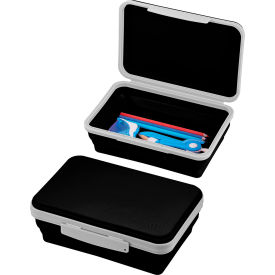 Flexi Storage Box with Lid, Collapsible Design, Black view 2