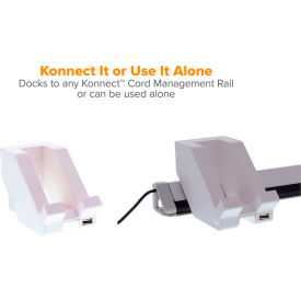 AMAX INC KT-PHONE-WHITE Bostitch Konnect USB Phone Stand, White image.