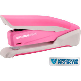 AMAX INC 1188 Paper Pro InCourage™ Spring-Powered Antimicrobial Stapler, 20-Sheet Cap., Pink/White image.