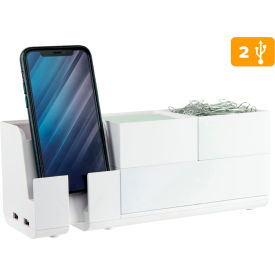 AMAX INC KT2-BASEKIT2-WHT Bostitch Office Konnect™ Stackable Desk Organizer, 4-Piece, White, White image.