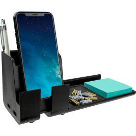 AMAX INC KT2-BASEPHONE-BLK Bostitch Office Konnect™ Desk Organizer Power Base with Phone Stand, Black image.