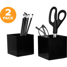 AMAX INC KT2-TLCUPKIT-BLK Bostitch Office Konnect™ Stackable Pencil Cup, 2-Pack, Black image.