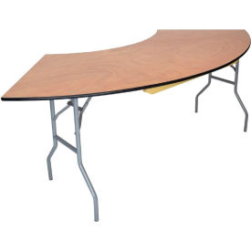 ATLAS COMMERCIAL PRODUCTS WFT5-SERP3084 Atlas Commercial Wood Folding Table, 84 Serpentine, Vinyl Edge - Titan Series image.