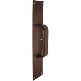 Yale Commercial 85766 Rockwood Pull Plate, 4"L x 16"H x 3/8, Oxidized Satin Bronze, 6" CTC image.
