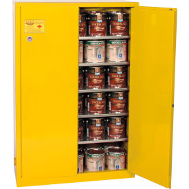 Justrite Safety Group YPI47X Eagle Paint/Ink Safety Cabinet with Manual Close - 60 Gallon Yellow image.