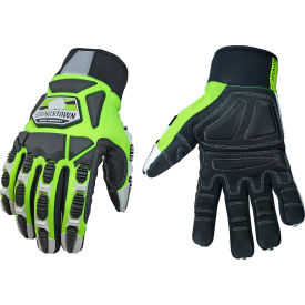 Youngstown Glove Co. 09-9083-10-L High Visibility, Heavy Duty Performance Titan Glove - Lined w/ KEVLAR® - Large image.