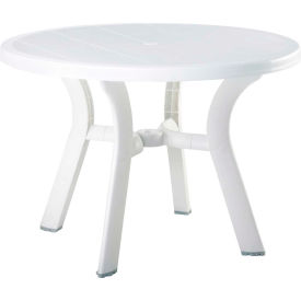 COZYDAYS INC dba COMPAMIA ISP146-WHI Siesta Truva 42" Resin Round Dining Table, White image.