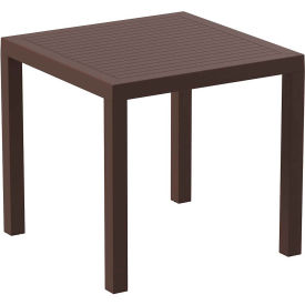 COZYDAYS INC dba COMPAMIA ISP164-BRW Siesta Ares 31" Square Resin Dining Table, Brown image.