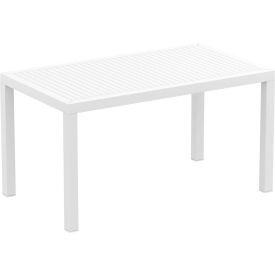 COZYDAYS INC dba COMPAMIA ISP186-WHI Siesta Ares 55" Rectangle Resin Dining Table, White image.