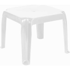COZYDAYS INC dba COMPAMIA ISP240-WHI Siesta Sunray 16" Square Resin Side Table, White image.