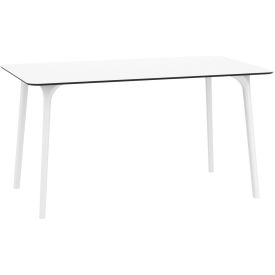 COZYDAYS INC dba COMPAMIA ISP690-WHI Siesta Maya 55" Rectangle Dining Table with Laminated Top, White image.