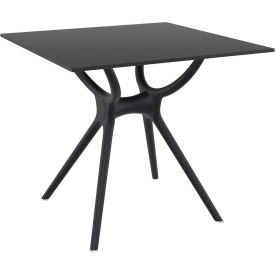 COZYDAYS INC dba COMPAMIA ISP700-BLA Siesta Air 31" Square Dining Table with Laminated Top, Black image.