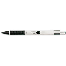 Zebra Pen Corporation 54310 Zebra M-301 Mechanical Pencil, 0.7 mm, Stainless Steel w/Black Accents Barrel image.