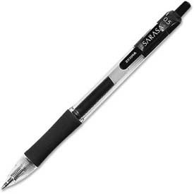 Zebra Pen Corporation 46710 Zebra Sarasa Gel Retractable Pen, Fine, 0.5mm, Black Ink, Dozen image.