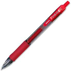 Zebra Pen Corporation 46830 Zebra Sarasa Gel Retractable Pen, Medium, 0.7mm, Red Ink, Dozen image.