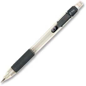 Zebra Pen Corporation 52410 Zebra Z-Grip Mechanical Pencil, Rubber Grip, Refillable, 0.7mm, Clear/Black, Dozen image.