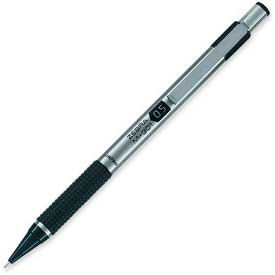 Zebra Pen Corporation 54010 Zebra M-301 Mechanical Pencil, 0.5 mm, Stainless Steel w/Black Accents Barrel, Dozen image.